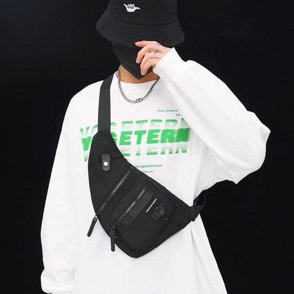 Tactical Chest Bag - Riñonera Cruzada Negra