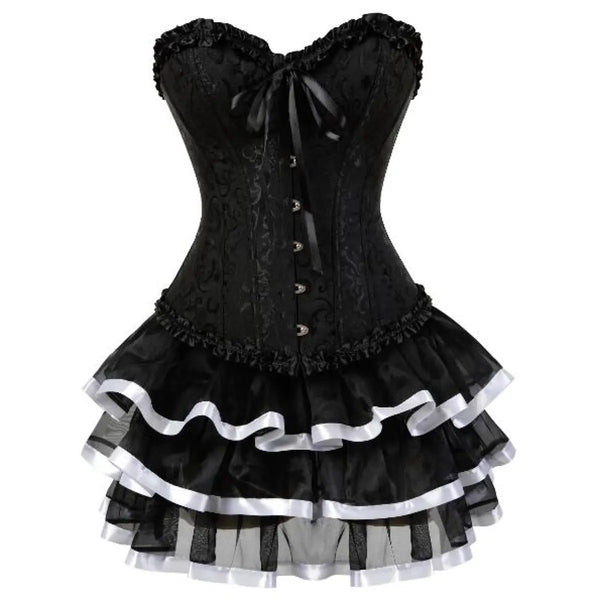 Gothic Corset Tutu Set - Conjunto Corsé Tutú Gótico Negro