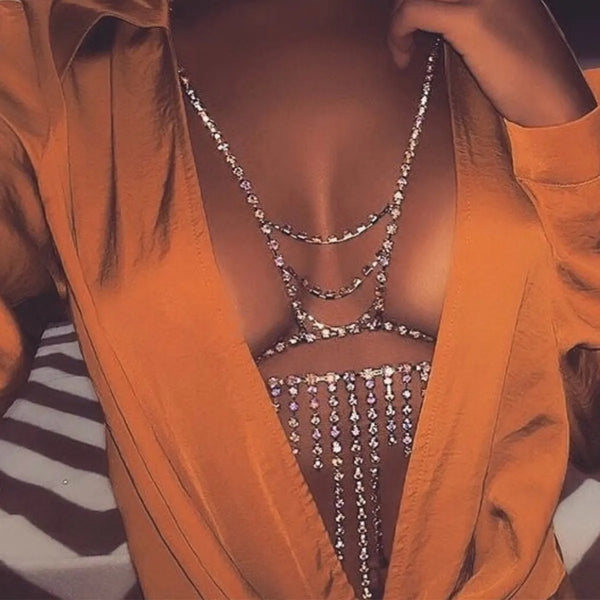 Rhinestone Body Chain - Cadena Corporal de Strass Rave