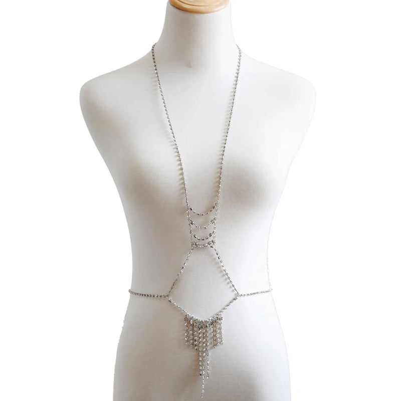 Rhinestone Body Chain - Cadena Corporal de Strass Rave