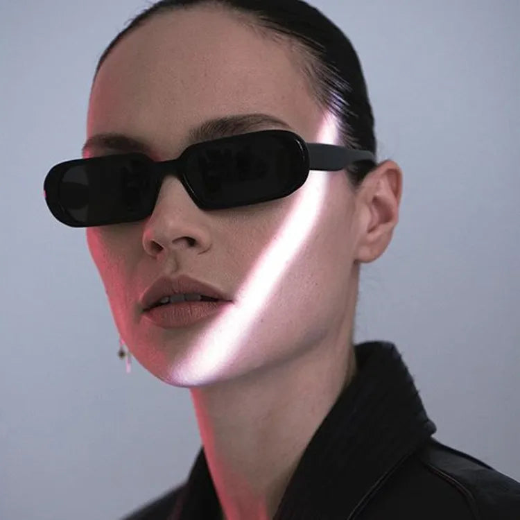 Retro Cyber Sunglasses - Lentes Retro Rave Azul Metalizado